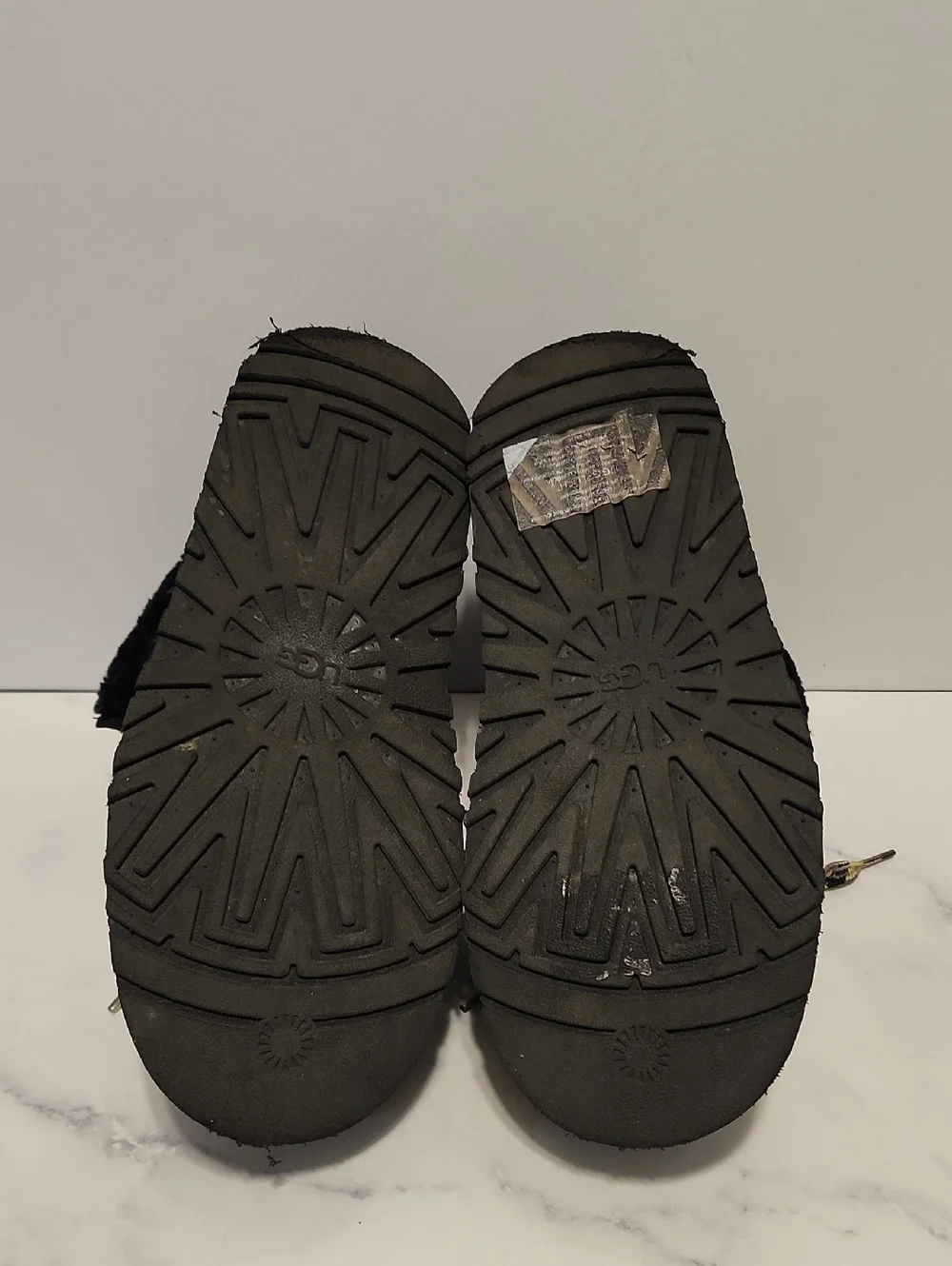 Ugg  Black Winter Boots with Yellow Accent Laces